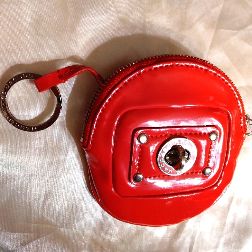 ☆LOWEST☆Rare☆MARC JACOBS☆Bright Red Genuine Leather Coin Purse Keyfob - Picture 9 of 16
